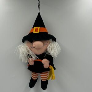 Vintage 80s R. Dakin Halloween Witch Plush Willamina Stuffed Toy Hanging